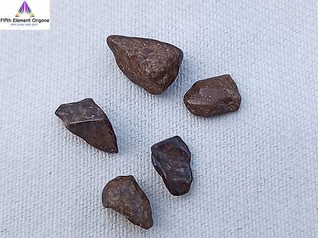 Bronzite crystals on a white background