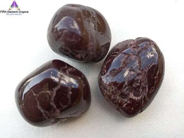 Garnet crystals on a white background