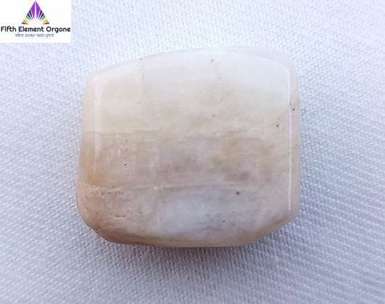 Moonstone crystal on a white background