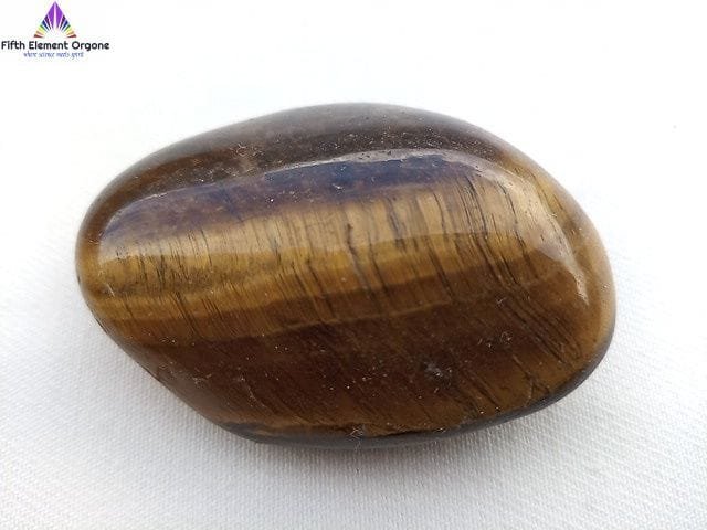 Tigers Eye crystal on a white background